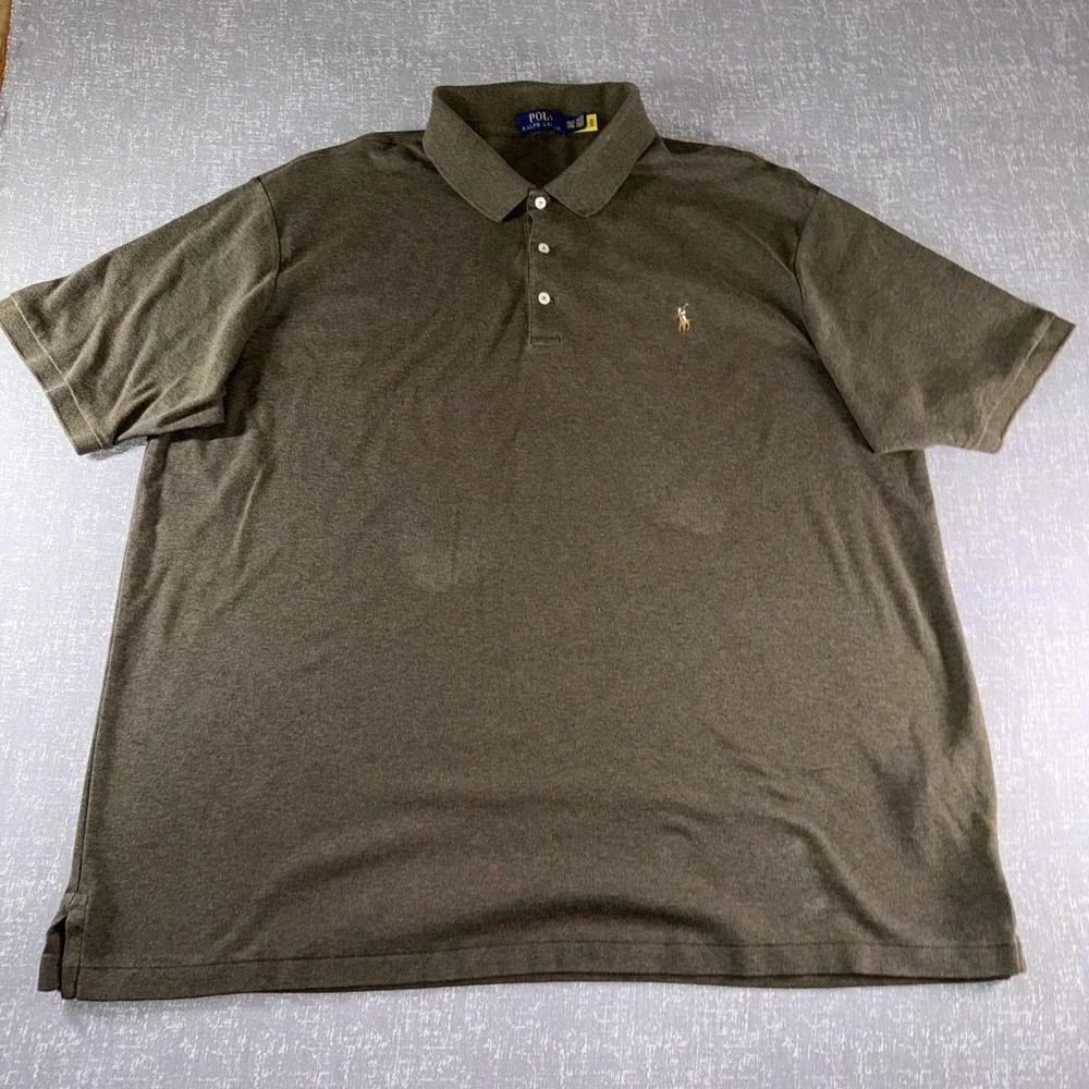Polo Ralph Lauren Polo Shirt Mens 3XLT Green Big Tall Pony Logo Jersey Casual
